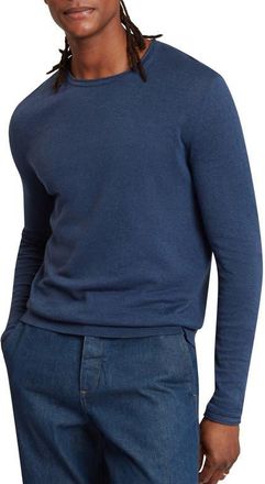 Ted Baker Yaen Textured Long Sleeve T-Shirt in Mid-Navy at Nordstrom, Size 3