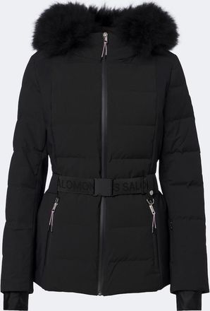Yves Salomon Belted shearling-trimmed ski jacket