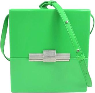 Bottega Veneta Pre-owned Cross Body Bags, female, Green, Size: ONE SIZE Pre-owned Leather shoulder-bags