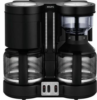 Krups Duothek Plus Km 8508 Cafetera Negra 2 X 10 Tazas