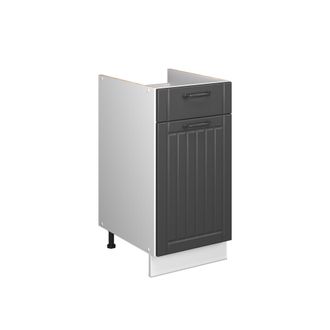 Vicco Mueble Bajo Para Fregadero/placa Fame-line, Gris Oscuro/blanco, 40 Cm Sin Encimera, Vicco
