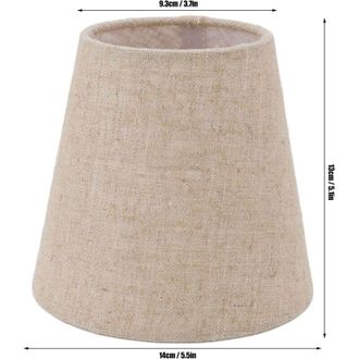 OEM Pantallas Peque&ntilde;as De Tela De Lino Con Clip, 6 Unidades, Para Bombillas Tipo Vela, Accesorios De Iluminaci&oacute;n -crezuo