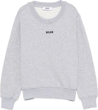 Msgm Sweatshirt - male - MSGM - Kids Sweatshirts - Gray - 12 Y - Kids