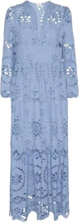MC2 Saint Barth Maxi Jurk - Dames - Maxi kleedjes - Blauw - S - Kleedjes