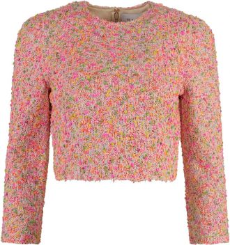 St. John Top met lange mouwen - Dames - Blazers - Roze - 2XS - Katoen - Jassen