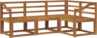 vidaXL Conjunto De Sof&aacute;s De Exterior 4 Uds. Natural Vidaxl