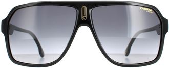 Carrera Aviator Mens Black Gold Dark Grey Gradient 1030/S - One Size