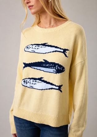Le Lis Blanc Deux The Sardine Sweater In Yellow