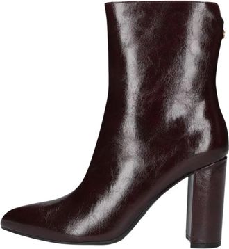 Mexx Vida Indy Enkellaarsjes - Dames - Laarzen met Hak - Bruin - 36 EU - Leer - Schoenen
