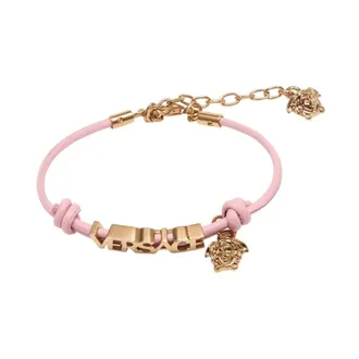 Versace Bracelets, female, Pink, Size: ONE SIZE Leather Bracelet