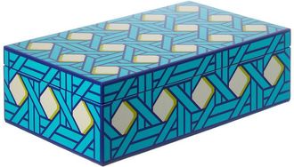 Jonathan Adler Medium Lacquer Basketweave Box