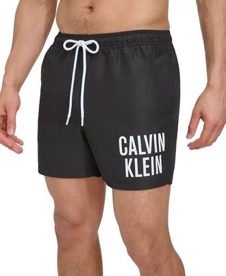 Calvin Klein Intense Power Swim Trunks Mens Black 5 Inseam Quick Dry FTS941