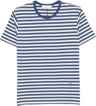 Dunst Unisex Gestreepte T-shirt - Dames - T-shirts - Blauw - M - Katoen - Tops