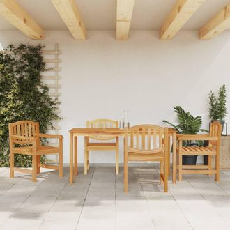 vidaXL Vidaxl Juego De Comedor Para Jard&iacute;n 5 Piezas Madera Maciza De Teca