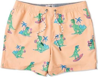 Party Pants Rad-i-cool Party Starter 5-Inch Swim Trunks in Neon Coral at Nordstrom, Size Xx-Large