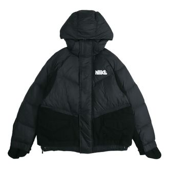 Nike x sacai Loose Splicing hooded Down Jacket Black CT3269-010