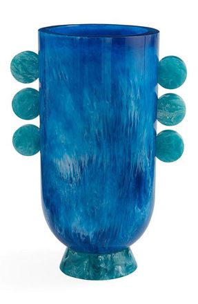 Jonathan Adler Mustique Disc Urn in Blue /Teal Marble at Nordstrom