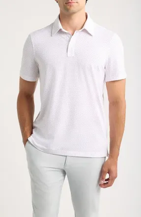 G/Fore All Play Spade Performance Polo in Snow/Dark Plum at Nordstrom, Size Xx-Large