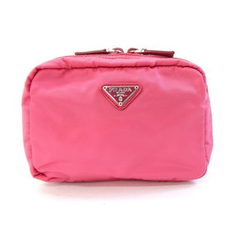 Prada Pink Nylon Leather Pouch (Pre-Owned)