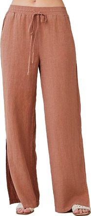 Bella Dahl Side Slit Linen Wide Leg Pant