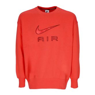 Nike Air Fleece Sweatshirt - Dames - Sportshirts - Rood - L - Katoen - Fitness