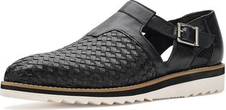 Stacy Adams Alvarado Woven Buckle Fisherman Sandals Mens Sandals Black : 11.5 M, Leather