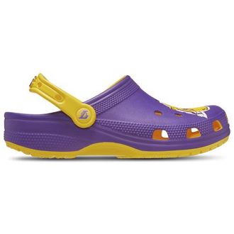Crocs Mens Classic Clogs - Shoes Purple/Yellow/White Size 10.0