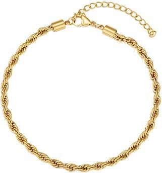 Adornia Tarnish Resistant Twisted Chain Anklet in Gold at Nordstrom Rack
