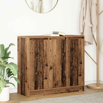 Berkfield Home Sideboard Old Wood 85x34x76 cm Engineered Wood in Brown | Size: 85 x 34 x 76 cm