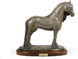 OEM Yegua Frisia: Estatuilla Con Un Caballo, Silueta De Un Caballo Sobre Madera, Prestigioso Premio En El Concurso De Marcas Art-dog