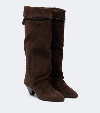 Isabel Marant Elita draped suede knee-high boots