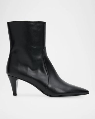 Stuart Weitzman Lennon 60MM Leather Ankle Boots