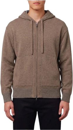 Roberto Collina Sudadera con cremallera - Sweatshirts & Hoodies - Hombre - Marr&oacute;n - XL