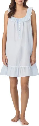 Eileen West Swiss Dot Cotton Chemise Nightgown in Blue at Nordstrom, Size X-Small