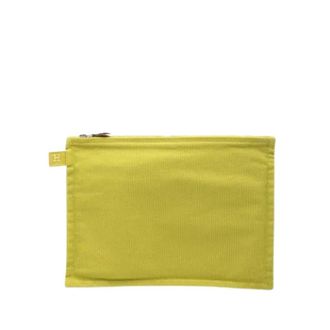 Herm&egrave;s Pre-owned Canvas Pouch - Dames - Vintage Clutch - Groen - ONE Size - Vintage