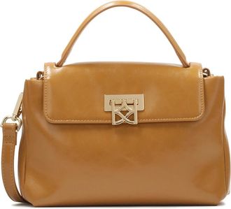 Kazar Lichtbruine leren koffer handtas - Dames - Handtassen - Bruin - ONE Size - Leer - Tassen