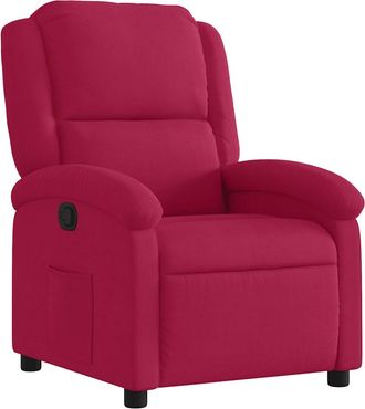 vidaXL Vidaxl - Sill&oacute;n Reclinable De Terciopelo Rojo Tinto
