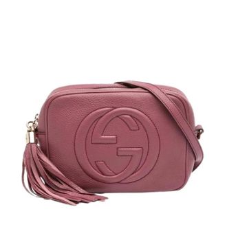 Gucci Pre-owned Cross Body Bags, female, Pink, Size: ONE SIZE Pre-owned Leather Crossbody Bag