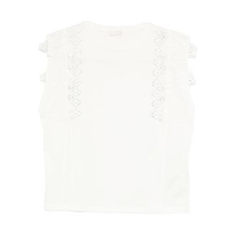 Liu Jo Sleeveless Tops, female, White, Size: S Rhinestone Embellished T-Shirt