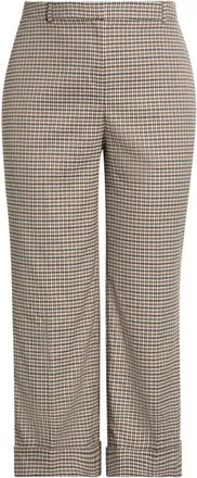 Anne Klein Houndstooth Cuffed Ankle Pants in Anne Black Multi at Nordstrom, Size 16W