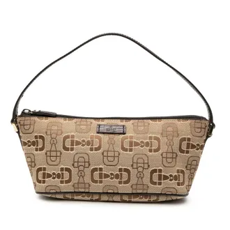Gucci Pre-owned Gucci Printed Canvas Horsebit Boat Ladies LWE21D0BJ0N7XA85