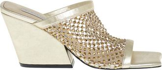 Stella McCartney Gold Crystal Slip-on Heels
