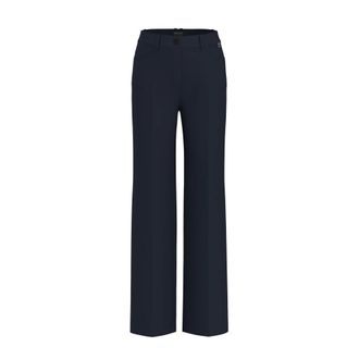 Marc Cain Broeken, Dames, Blauw, XL, Polyester, Warri Wijde Broek