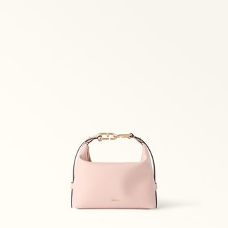 Furla Tonie Shoulder Bag Xl Anemone Pink Pink Ares Soft Textured Leather Woman