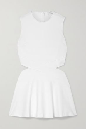 Rosetta Getty Cutout Stretch-jersey Peplum Top - Bianco