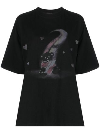 【関税込み】We11done ブラック グラフィック 長袖Tシャツ We11done: Black Casual T-Shirts now up to −75% | Stylight