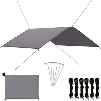 vidaXL Lona De Exterior Gris 4x4 M Vidaxl