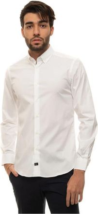Fay Casual Overhemd - Heren - Casual Overhemden - Wit - XS - Katoen - Overhemden