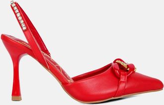 London Rag pull me diamante embellished chain sandals