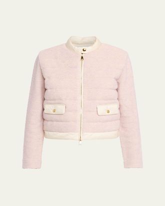 Moncler Boucl&eacute; Short Down Jacket